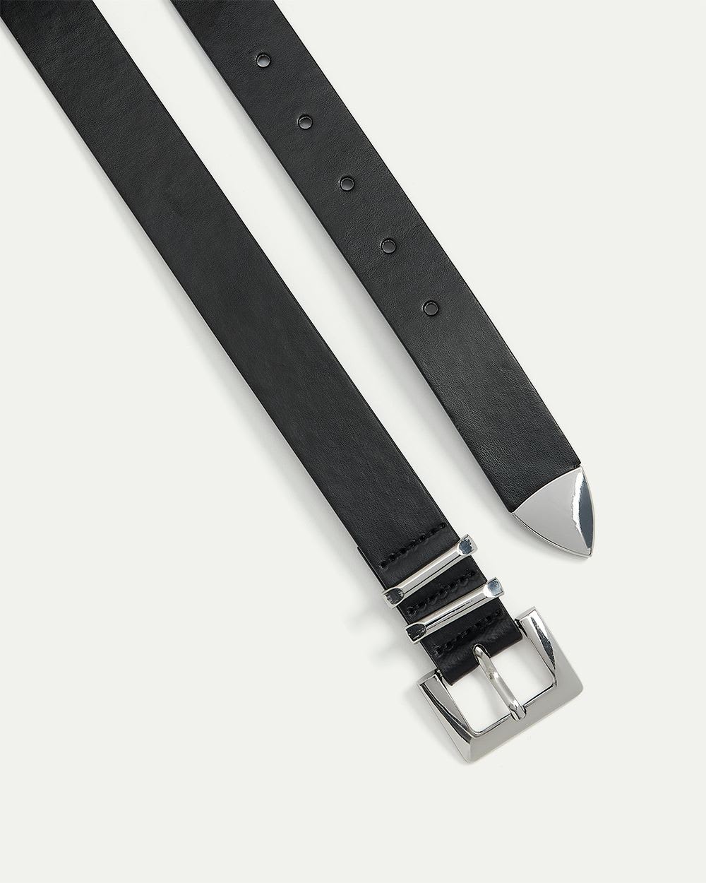 Faux Leather Belt with Western Style Buckle