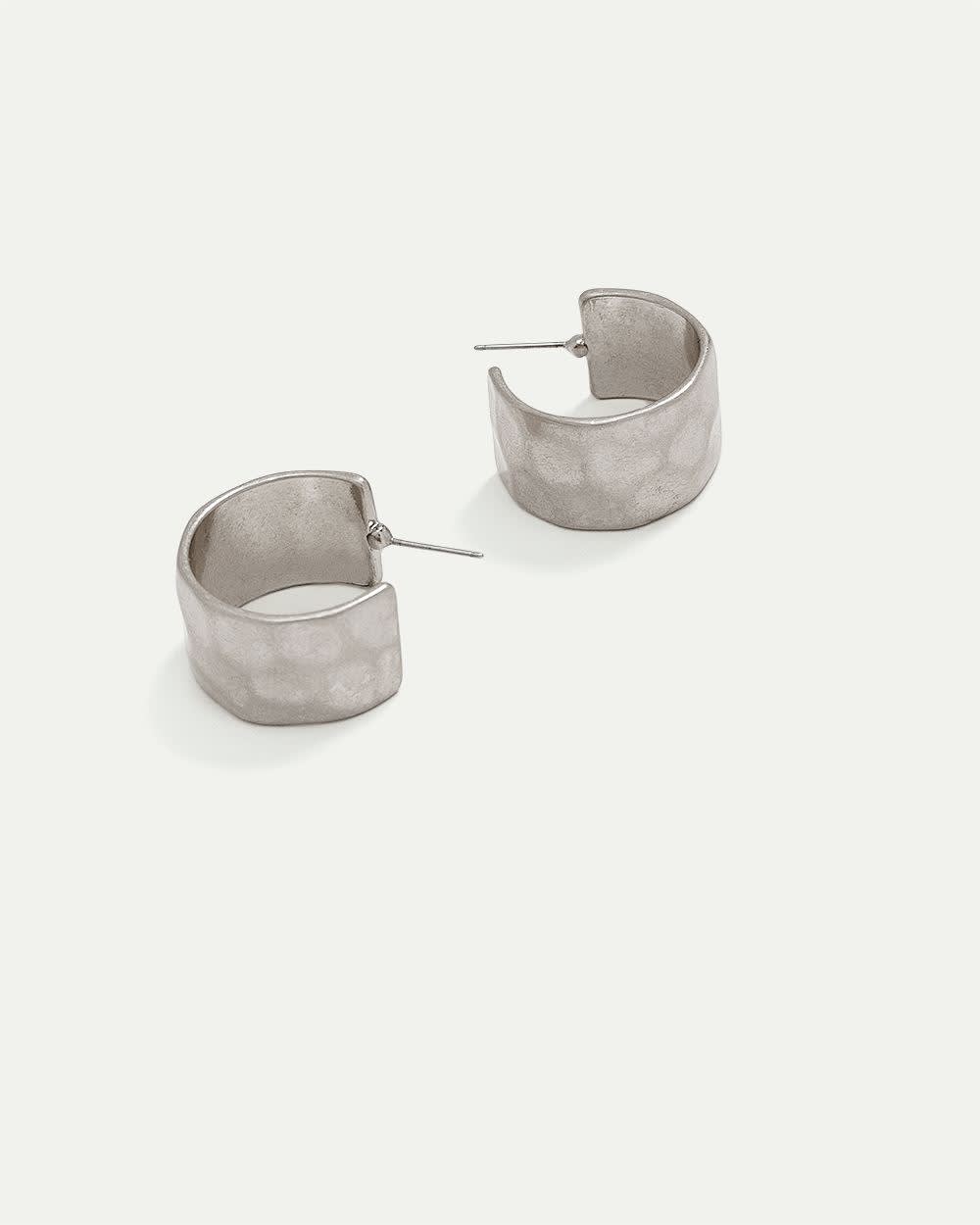 Thick Hammered Hoops