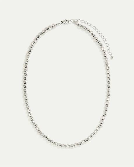 Collier court en acier inoxydable &agrave; billes