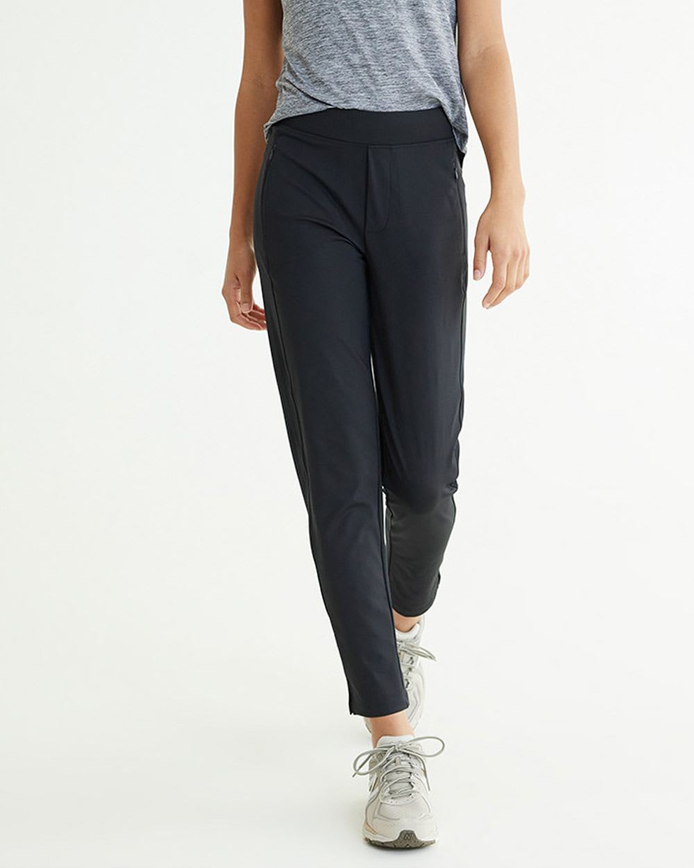  Side Pockets,Tall Womens Straight Leg Yoga Pants Slim Fit Workout  Pants,35,Black,XXL