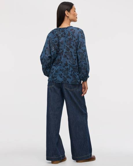 Blouse à boutonner à col rond