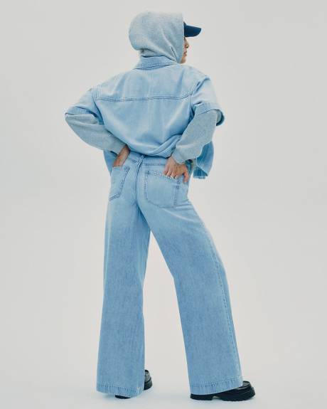 Wide-Leg High-Rise Jean - Petite