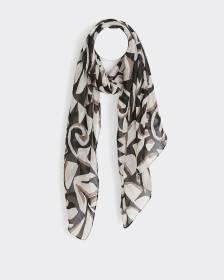 Lightweight Scarf with Abstract Pattern