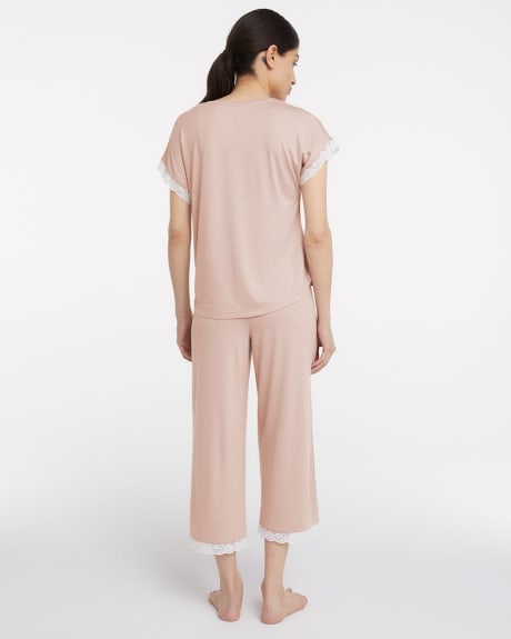 Lace Trim Pyjama Top