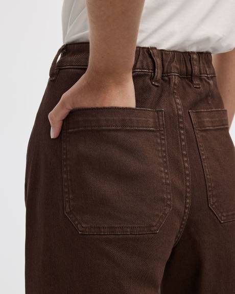 Pantalon taille haute à jambe ballon - Petite