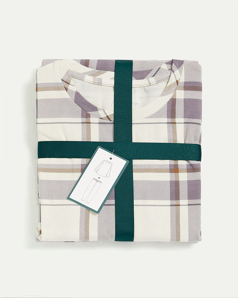 Long-Sleeve Top and Jogger Cotton-Blend Pyjama Set, R Line