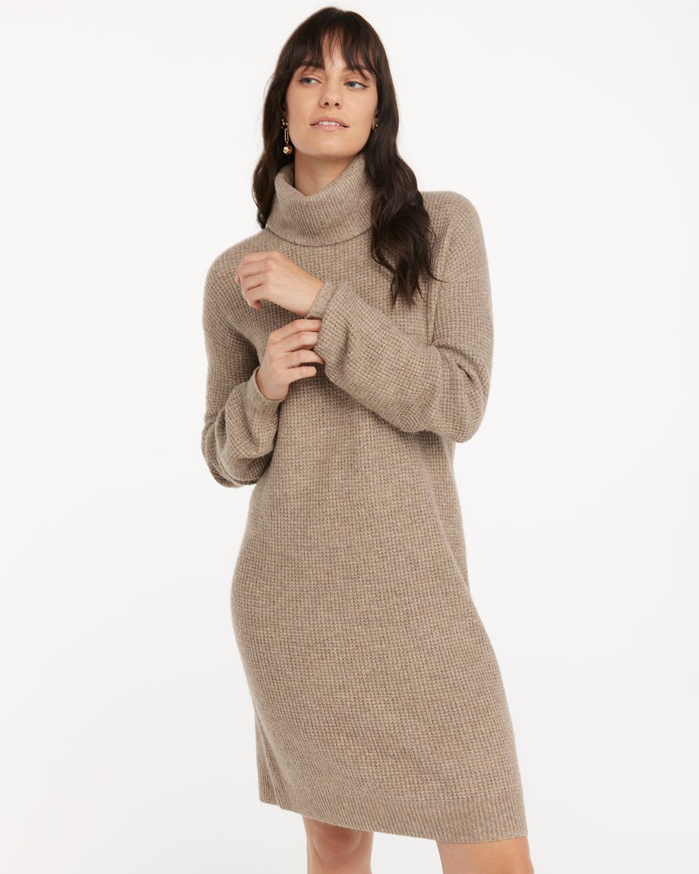 Solid Cowl-Neck Dress