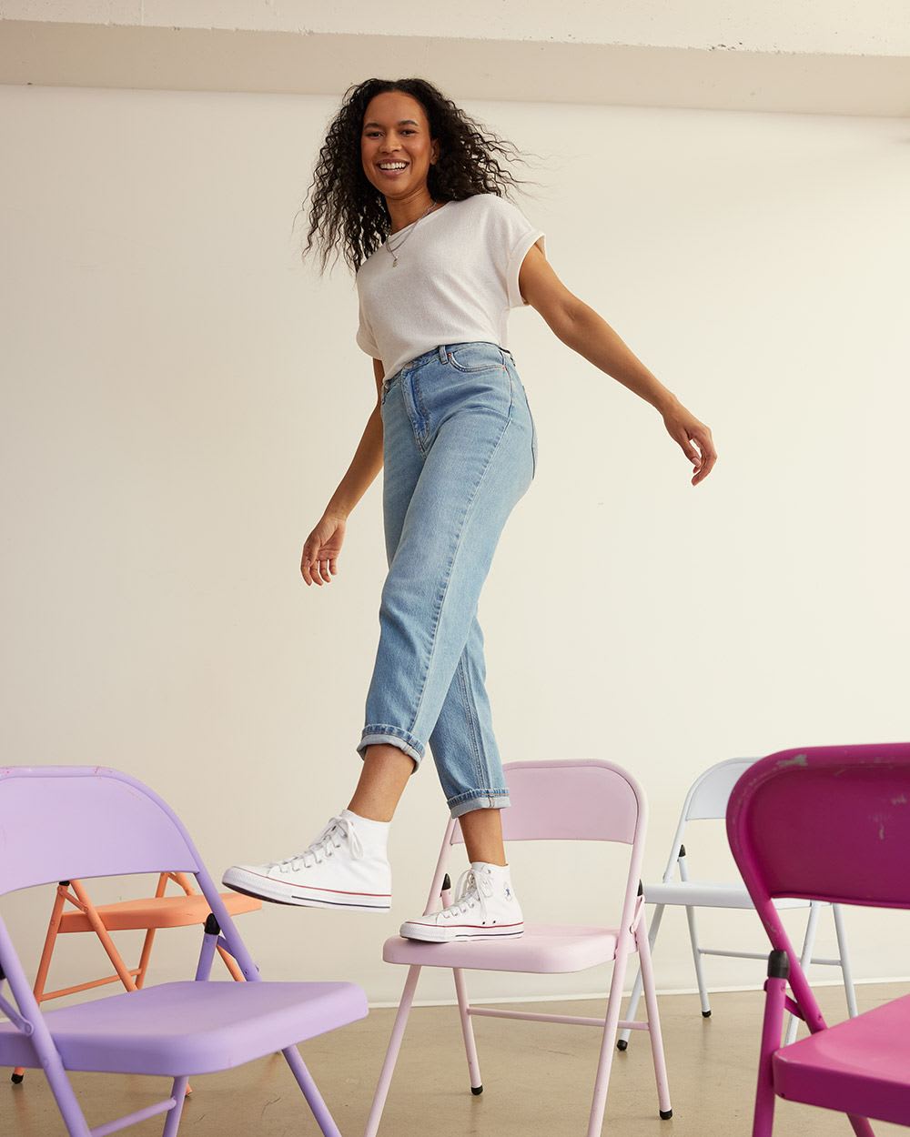 Tapered-Leg Super High-Rise Jean, The Mom Jeans - Tall