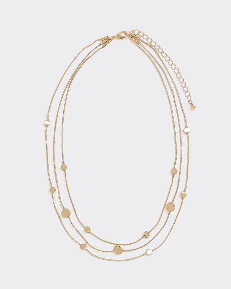 Collier à billes à trois chaînes