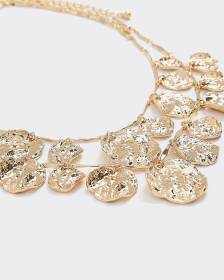 Double-Chain Short Necklace with Medallions