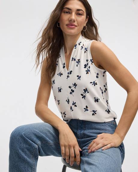 Haut sans manches à col V