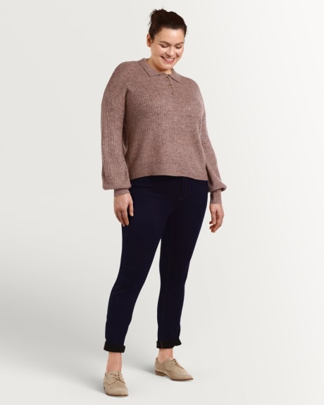 Cable Knit Johnny Collar Pullover