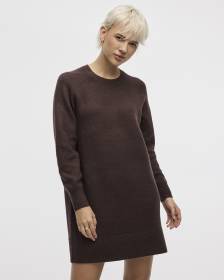 PlushSoft Long-Sleeve Crew-Neck Dress