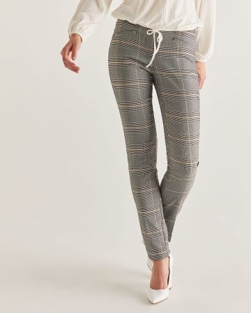 The Iconic Glen Plaid Straight Pull On Pants