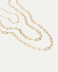 Collier long avec chaînes trombone