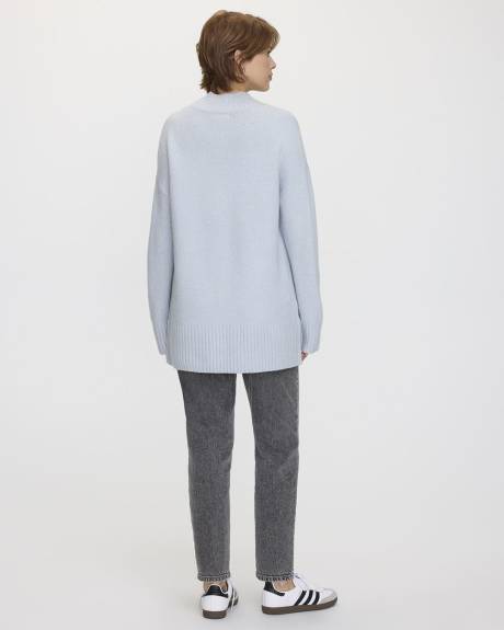 Tunique ample DouceMaille &agrave; col montant et manches longues