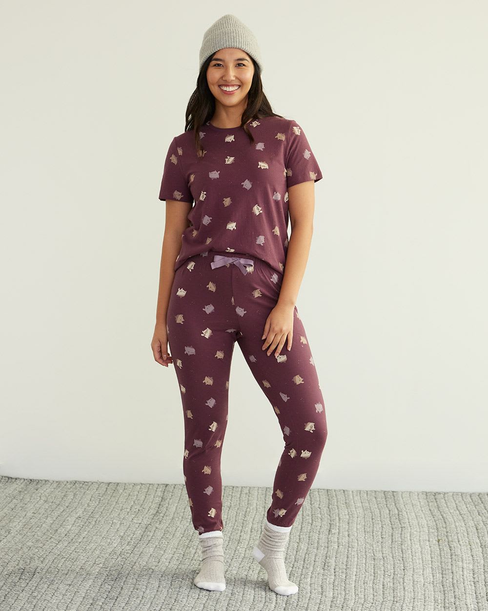 Three-Piece Cotton Pyjama Set