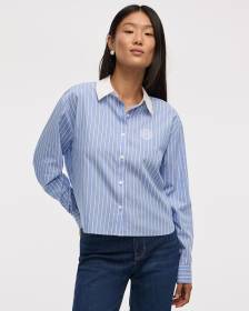 Chemise rayée à manche lonhues avec emblème