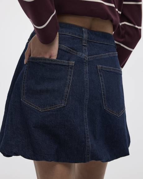Denim Bubble Miniskirt