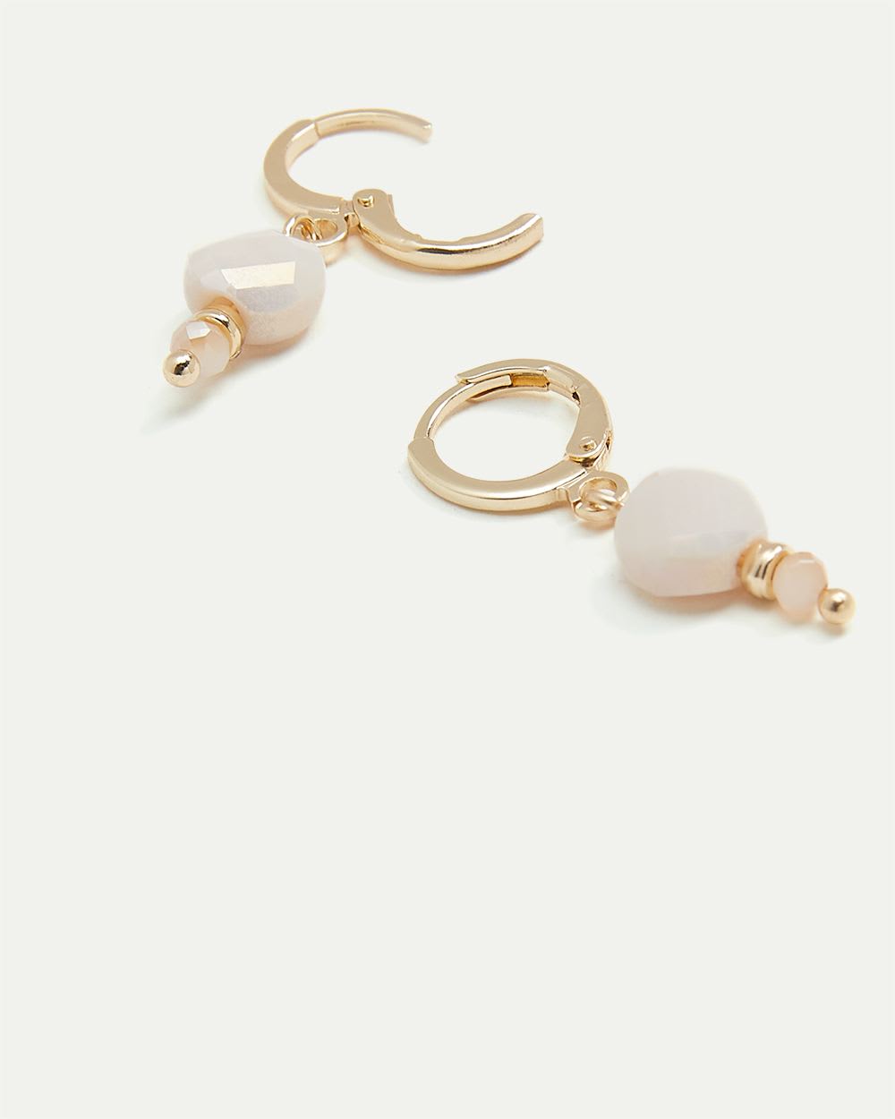 Hoop and Pearl Drop Earrings