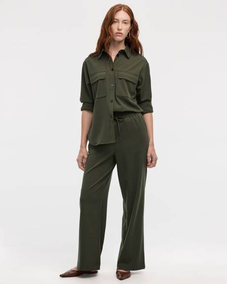 Wide-Leg High-Rise Pull-On Pant - The Timeless
