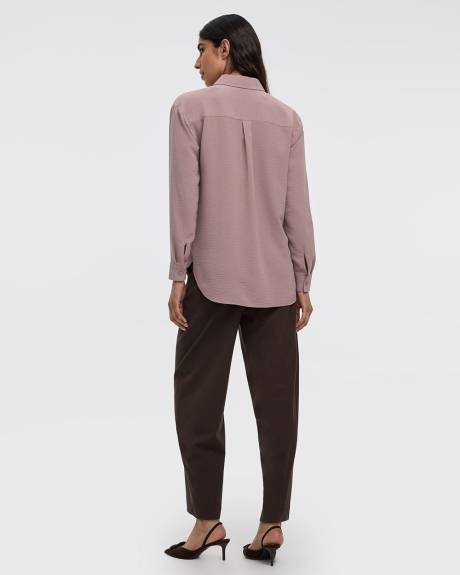 Long-Sleeve Buttoned-Down Blouse