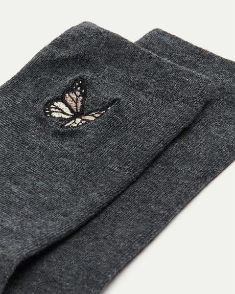 Bas en coton avec papillon