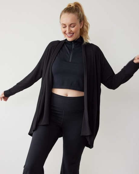 Long-Sleeve Open Cardigan with Side Pockets, Hyba Essentials