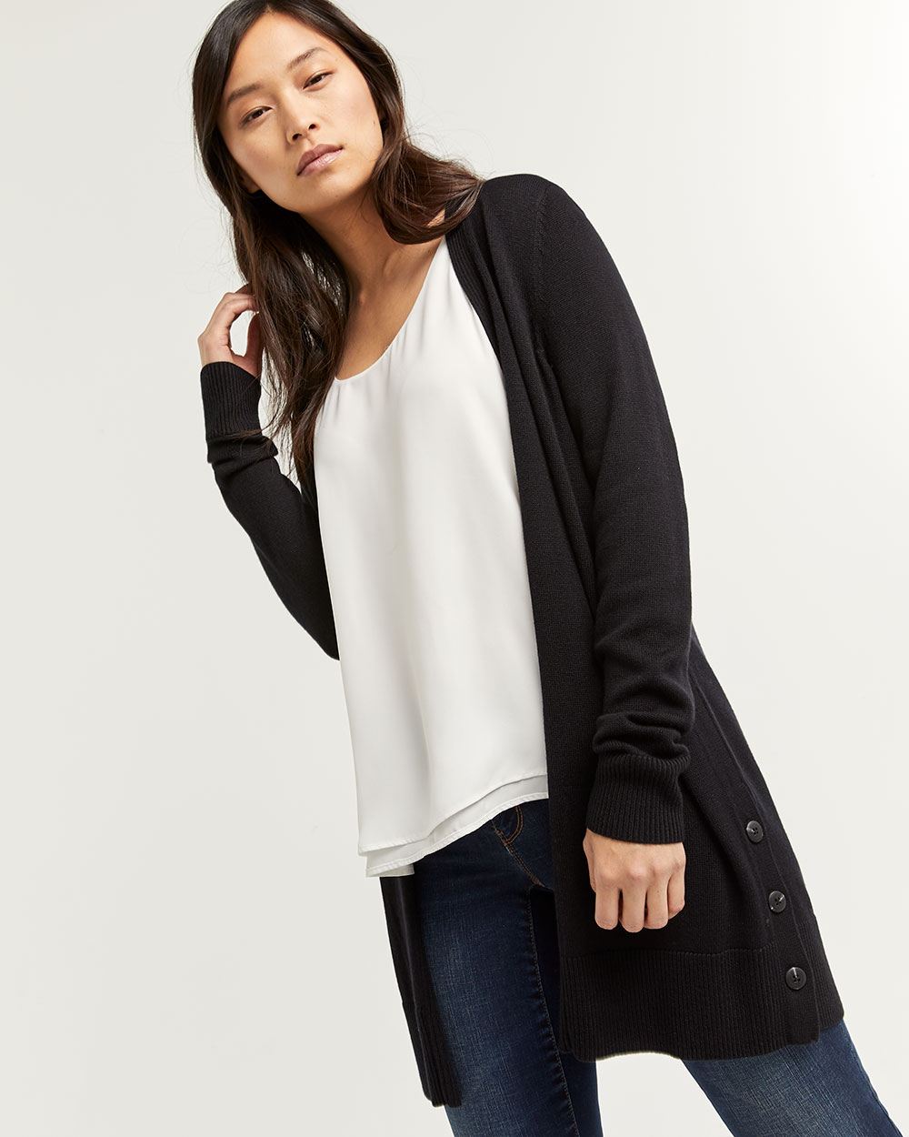 Cardigan with Side Buttons | Regular | Reitmans