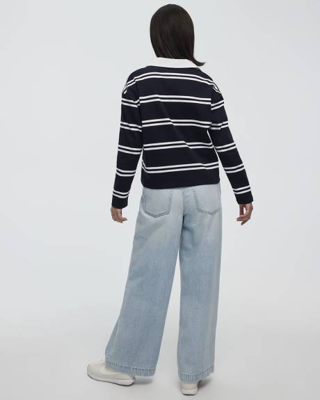 Long-Sleeve Rugby-Style Top