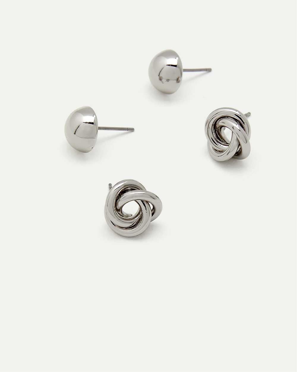 2-Pack Stud and Knot Post Earrings