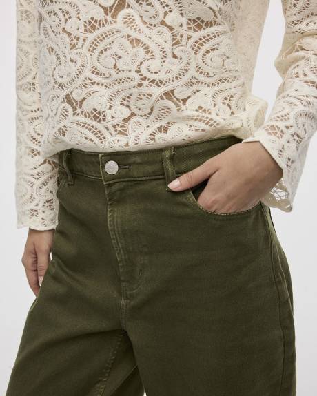 Pantalon taille haute à jambe ballon