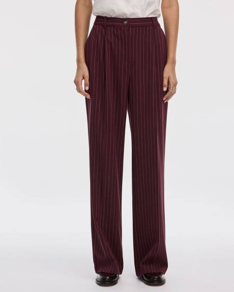 Pantalon à jambe large et taille mi-haute - L'Intemporelle