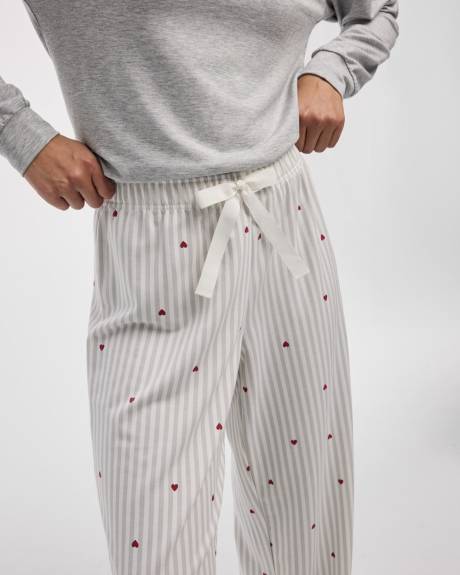 Pantalon pyjama à jambe droite