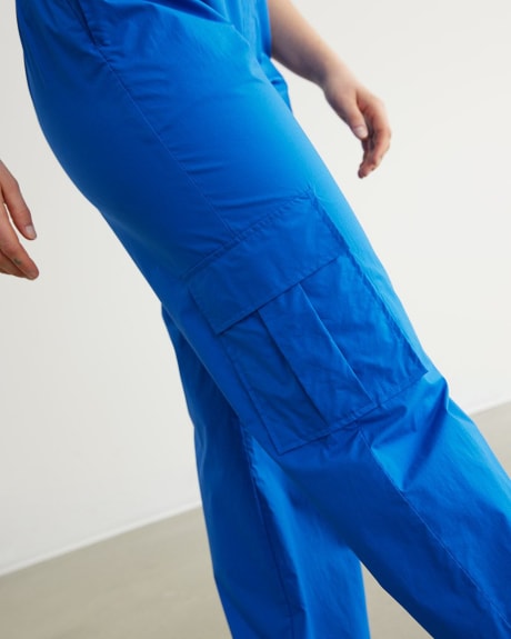 Pantalon Parachute en popeline avec poches cargo
