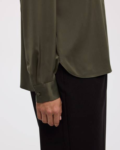 Satin Long-Sleeve Shirt