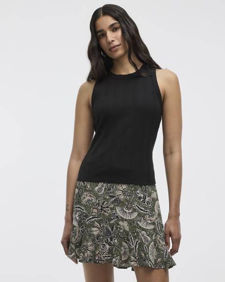 Mini Skirt with Ruffled Hem