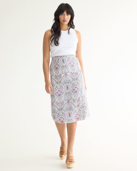 Midi Skirt with Front Slit
