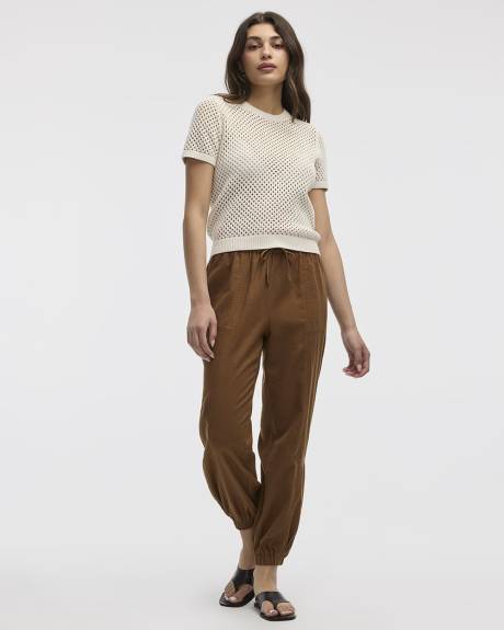 Pantalon jogger en mélange de lin - Long