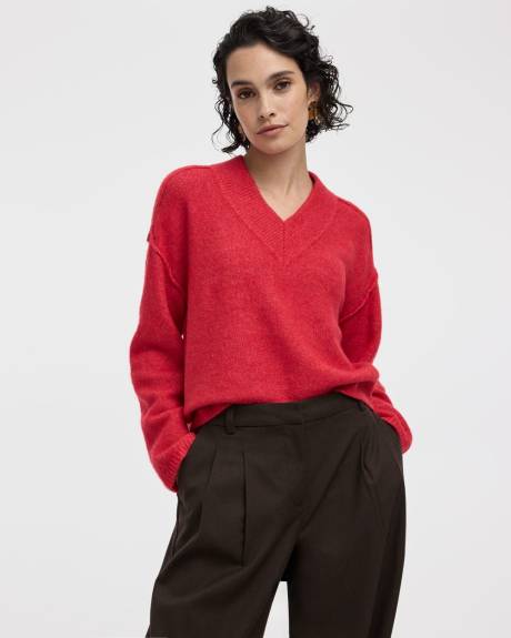 Long-Sleeve V-Neck Pullover