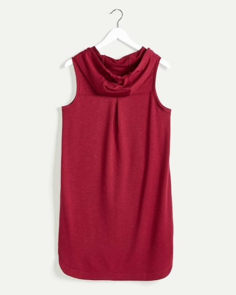 Hooded Straight Dress With Front Pockets Hyba
