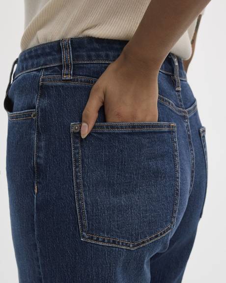 Jean à jambe large et taille mi-haute - Petite