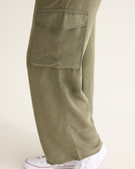 Pantalon cargo à jambe droite et taille haute - Coupe Courbes