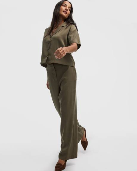 Wide-Leg High-Rise Pant - Petite