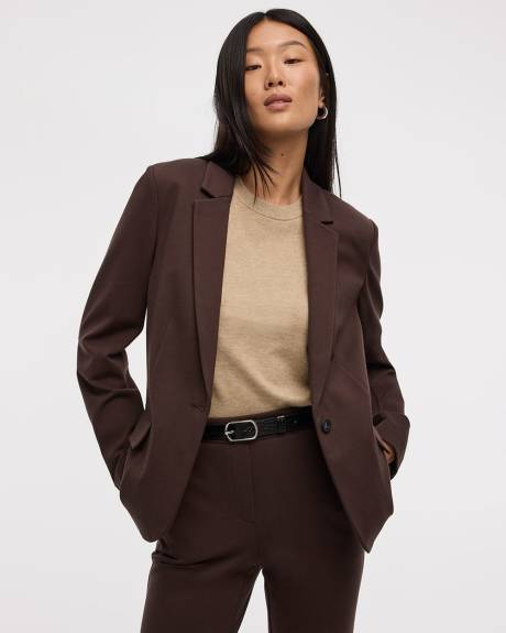 Veston ajusté en tricot à un bouton - Le Stretch Moderne (MD)