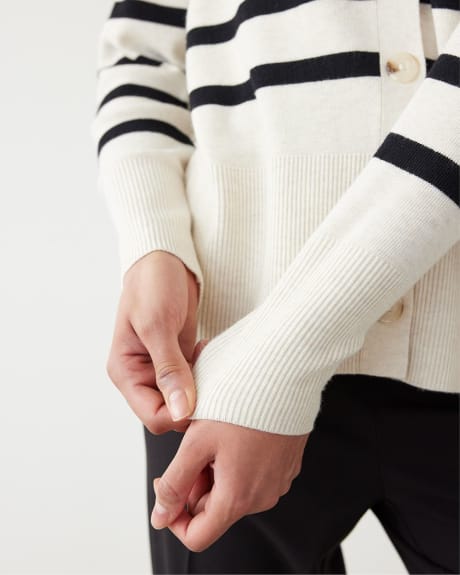 Long-Sleeve Buttoned-Down Cardigan