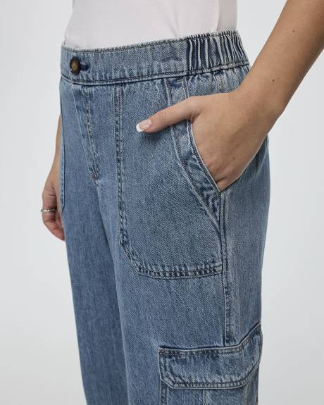 Denim Jogger with Cargo Pockets - Tall