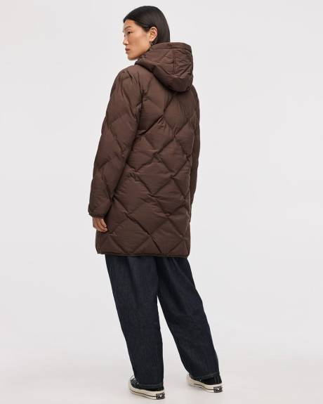 Long Hooded Puffer Jacket