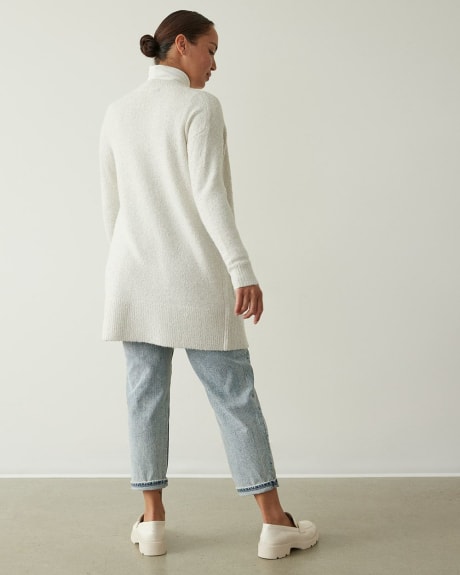 Long-Sleeve Open Cardigan with Pockets