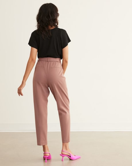 Tapered-Leg High-Rise Ankle Pant - Petite